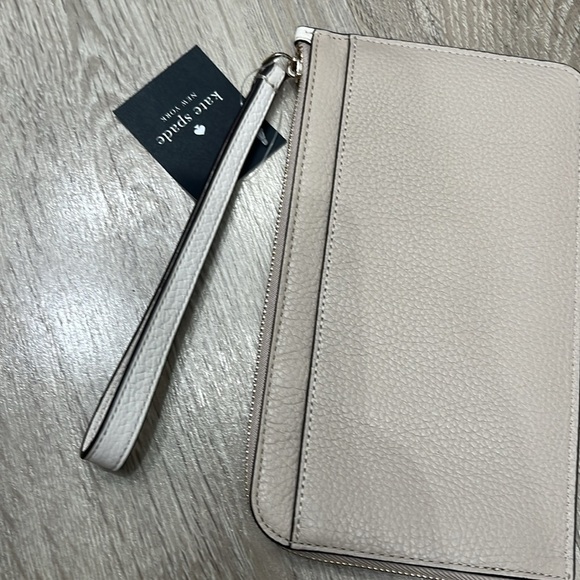 Kate Spade Lucy Colorblock Pebbled Leather Medium L-Zip Wristlet - Picture 7 of 8